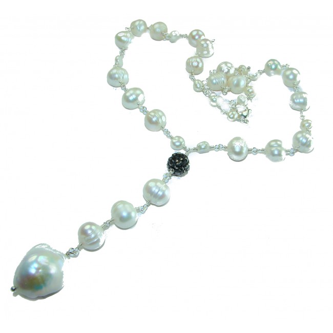 Precious genuine Mother of Pearl Spinel .925 Sterling Silver handcrafted Necklace