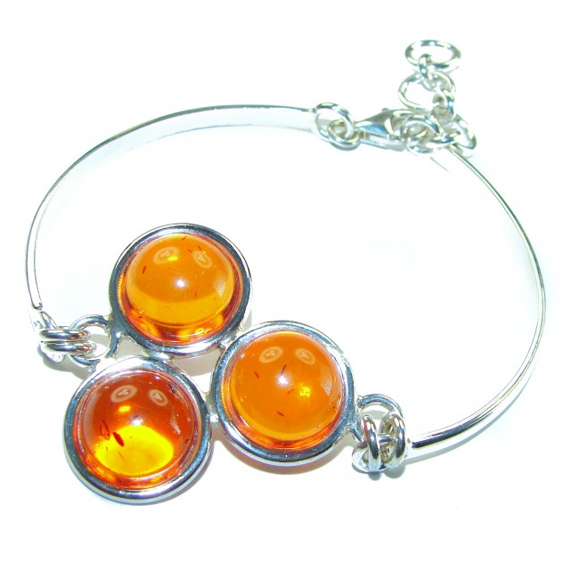 Excellent Baltic Amber .925 Sterling Silver entirely handcrafted Bracelet