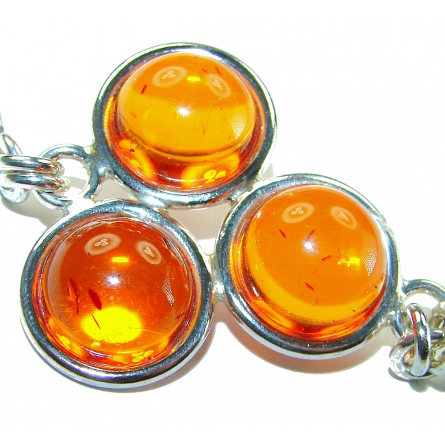 Excellent Baltic Amber .925 Sterling Silver entirely handcrafted Bracelet