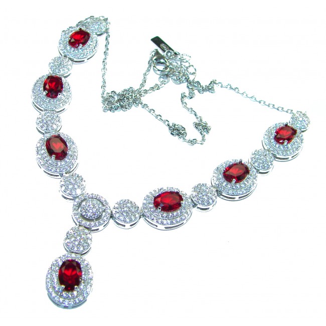 Timeless Treasure 18.5 carat Ruby .925 Sterling Silver handcrafted necklace