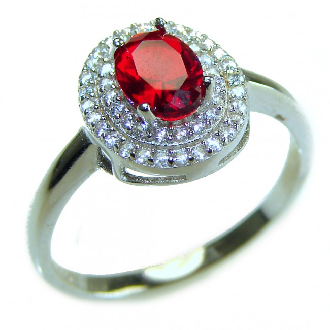 Timeless Treasure 18.5 carat Ruby .925 Sterling Silver handcrafted Ring size 7 1/4