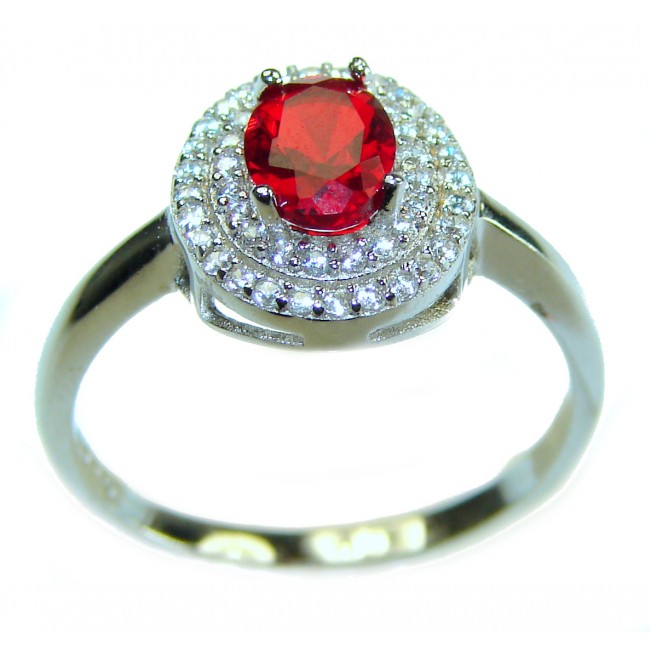 Timeless Treasure 18.5 carat Ruby .925 Sterling Silver handcrafted Ring size 7 1/4