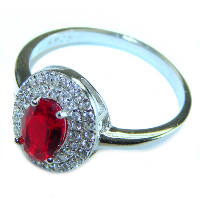 Timeless Treasure 18.5 carat Ruby .925 Sterling Silver handcrafted Ring size 7 1/4