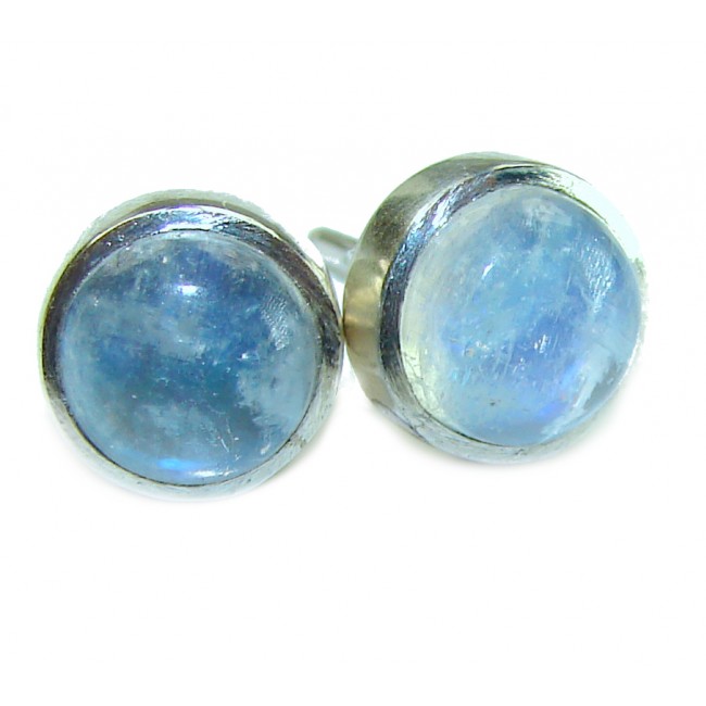 Great Rainbow Moonstone .925 Sterling Silver handcrafted Earrings