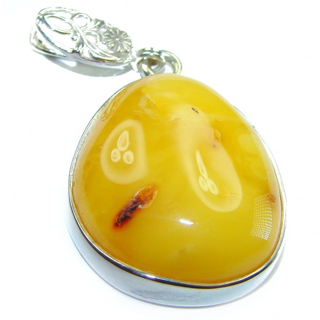 Authentic Butterscotch Baltic Amber .925 Sterling Silver beautifully handcrafted Pendant