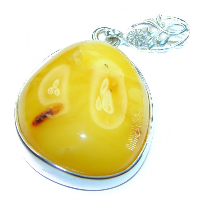 Authentic Butterscotch Baltic Amber .925 Sterling Silver beautifully handcrafted Pendant