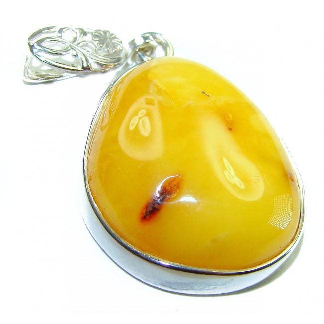 Authentic Butterscotch Baltic Amber .925 Sterling Silver beautifully handcrafted Pendant