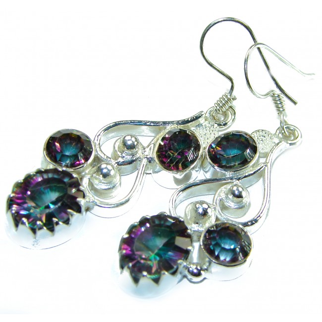 11.2 carat Mystic Topaz .925 Sterling Silver earrings