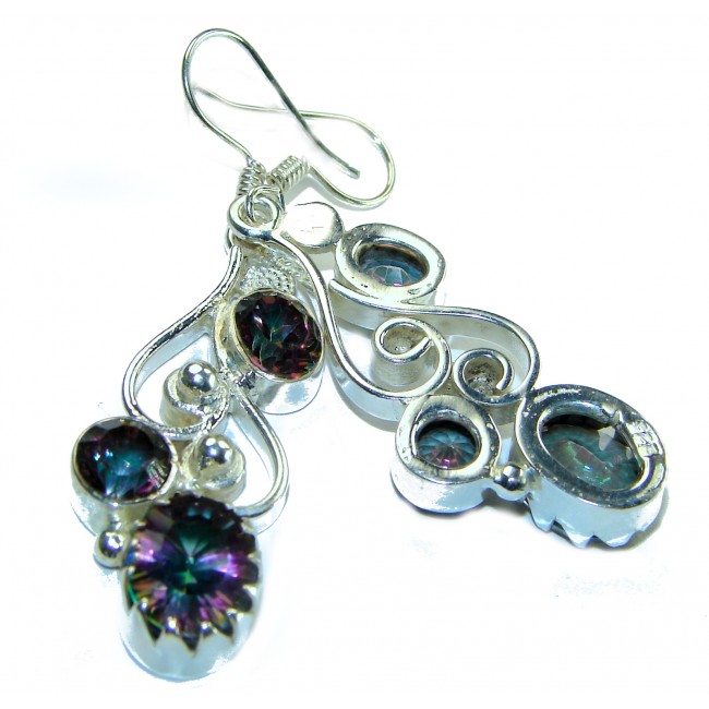 11.2 carat Mystic Topaz .925 Sterling Silver earrings