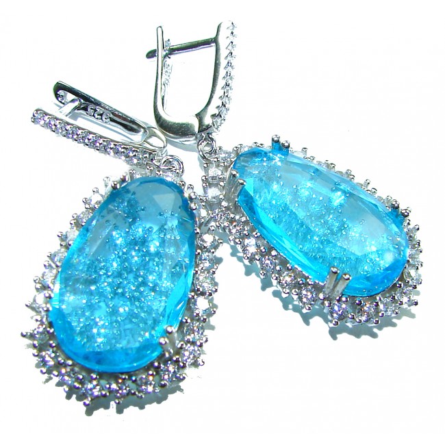 Venus- Eau Pure 21.5 carat Apatite .925 Sterling Silver Handcrafted Earrings