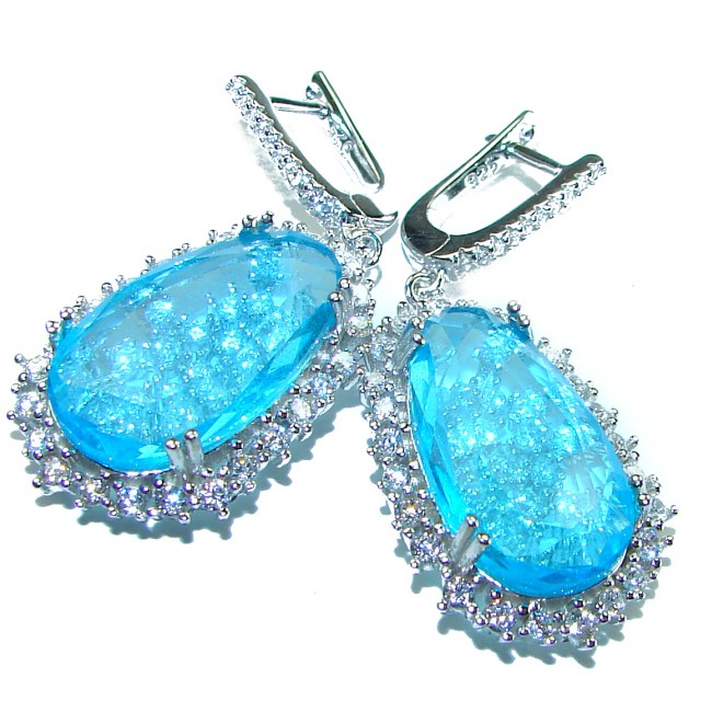 Venus- Eau Pure 21.5 carat Apatite .925 Sterling Silver Handcrafted Earrings