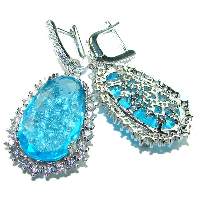 Venus- Eau Pure 21.5 carat Apatite .925 Sterling Silver Handcrafted Earrings