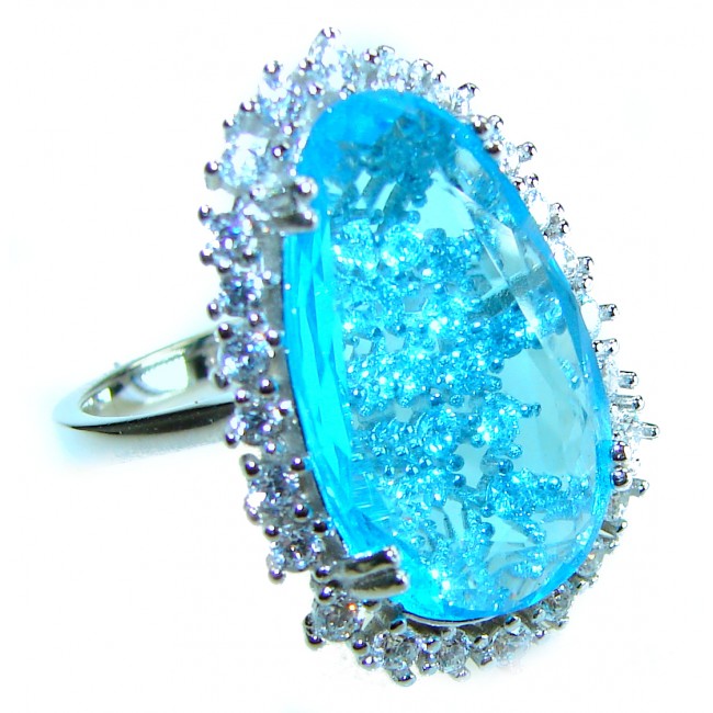 Venus- Eau Pure 14.8 carat Apatite .925 Sterling Silver Handcrafted .925 Sterling Silver Handcrafted Ring size 7