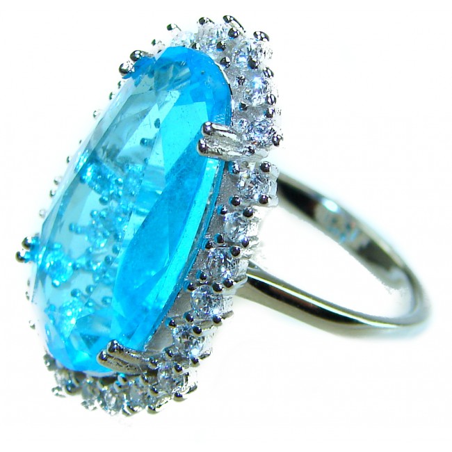 Venus- Eau Pure 14.8 carat Apatite .925 Sterling Silver Handcrafted .925 Sterling Silver Handcrafted Ring size 7