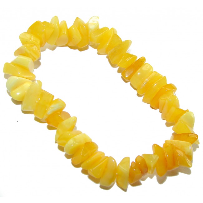 Golden Genuine Baltic Amber .925 Sterling Silver handmade Bracelet