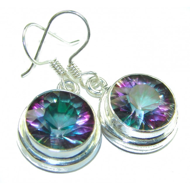 11.2 carat Mystic Topaz .925 Sterling Silver earrings