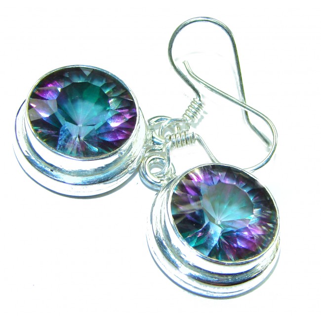 11.2 carat Mystic Topaz .925 Sterling Silver earrings