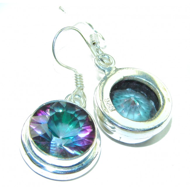 11.2 carat Mystic Topaz .925 Sterling Silver earrings