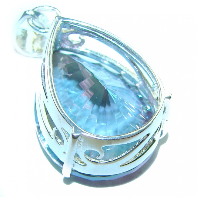 The best quality authentic 12.5 carat Mystic Topaz .925 Sterling Silver handcrafted pendant