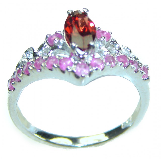 Timeless Treasure 1.7 carat Ruby .925 Sterling Silver handcrafted Ring size 6