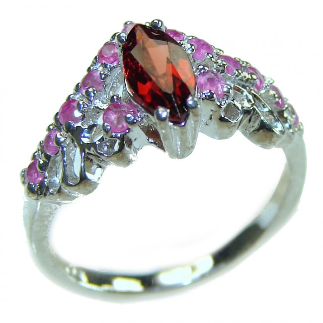 Timeless Treasure 1.7 carat Ruby .925 Sterling Silver handcrafted Ring size 6