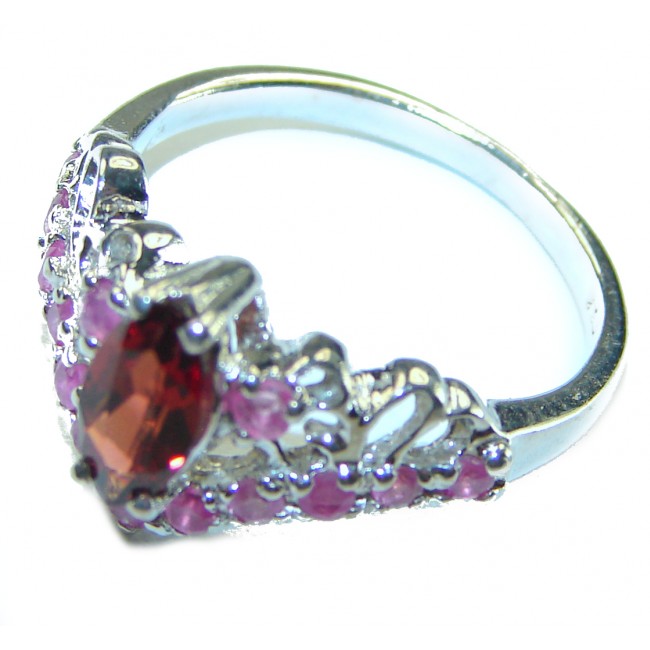 Timeless Treasure 1.7 carat Ruby .925 Sterling Silver handcrafted Ring size 6