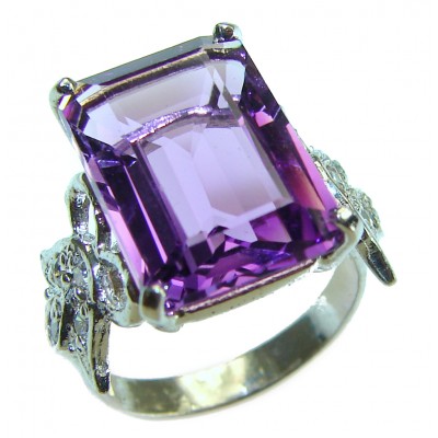 Spectacular Amethyst .925 Sterling Silver Handcrafted Ring size 7 1/2
