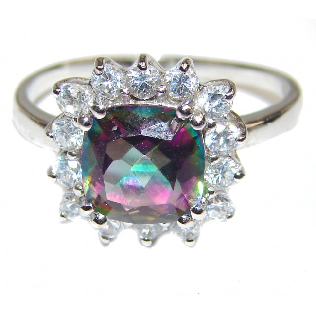 Exotic Magic Topaz .925 Sterling Silver handcrafted Ring s. 8 ...