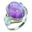 Spectacular  Amethyst  .925 Sterling Silver Handcrafted  Ring size 8