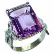 Spectacular  Amethyst  .925 Sterling Silver Handcrafted  Ring size 7 1/2